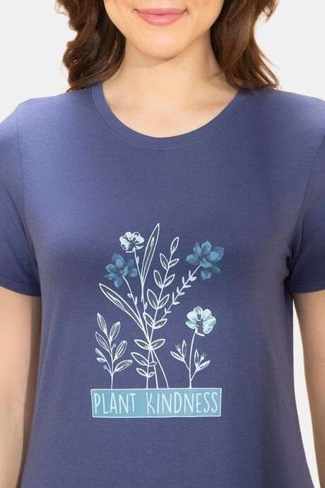 Amante Scoop Neck Sleep Tee - Plant Kindness Print — image 4
